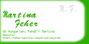 martina feher business card